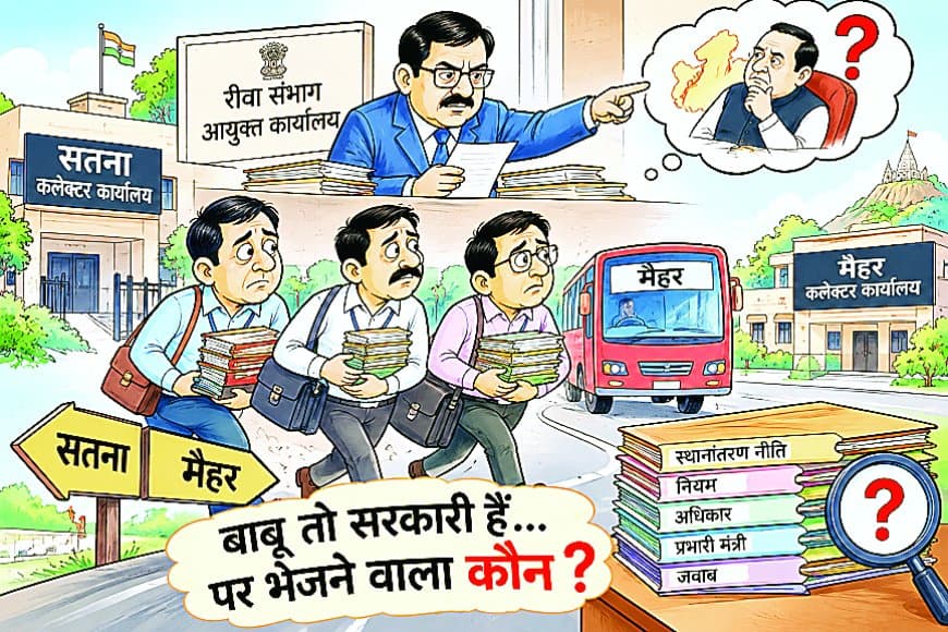 सतना के तीन कर्मचारी मैहर भेजे, संभागायुक्त के आदेश से अंतर-जिला कार्य व्यवस्था पर उठे सवाल सतना के तीन कर्मचारी मैहर भेजे, संभागायुक्त के आदेश से अंतर-जिला कार्य व्यवस्था पर उठे सवाल