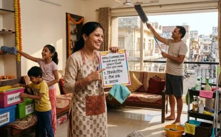 दीपावली सफाई और प्लानिंग कैसे करें? बिना थके घर चमकाने के स्मार्ट टिप्स दीपावली सफाई और प्लानिंग कैसे करें? बिना थके घर चमकाने के स्मार्ट टिप्स